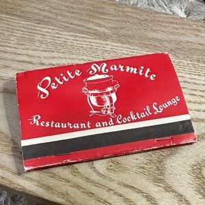 Matchbook Vintage Petite Marmite Restaurant and Cocktail Lounge Palm‎ Beach, FL